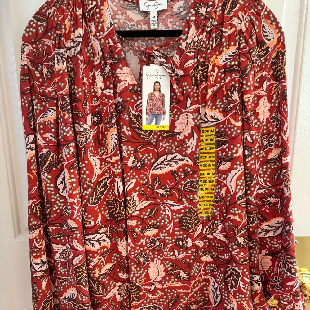 Jessica Simpson NWT Medium Long sleeve shirt.Has bell sleeves NEW MAKE O… - Picture 2 of 10